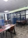 Office space with a drop ceiling