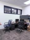 Office space with a drop ceiling