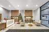 Reception with recessed lighting