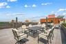 View of patio / terrace featuring outdoor dining space and a view of city