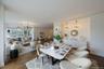Dining area featuring a chandelier