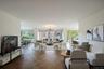 Living room with a chandelier