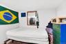 Bedroom with baseboard heating