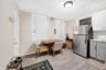Dining area with baseboards
