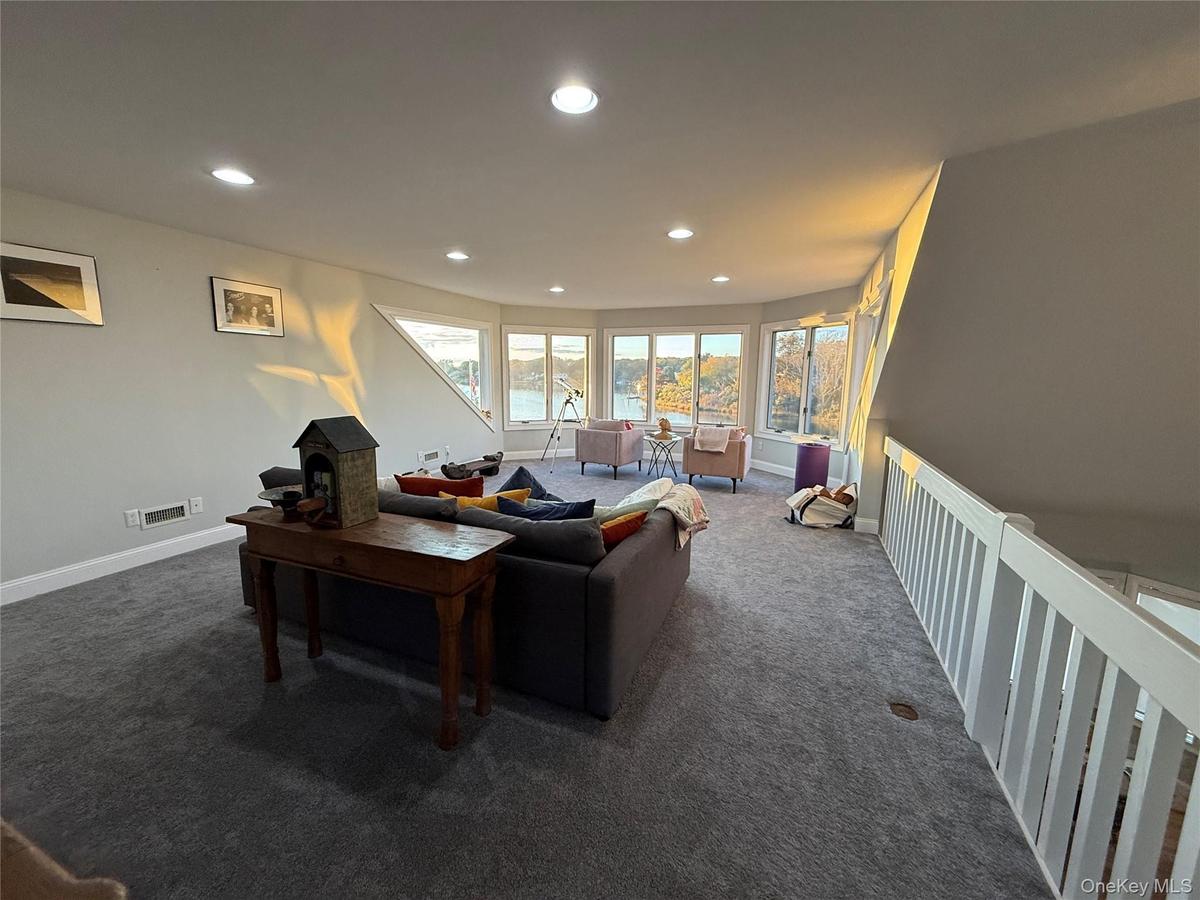 Spacious loft providing extra living space.