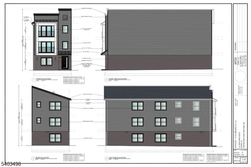 Front/side/back facade