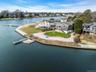 Aerial view of a large body of water