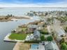 Bird's eye view of a nearby body of water