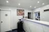 Reception area with recessed lighting