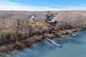 Sweeping aerial view capturing the private dock