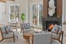 An inviting living space with an exquisite fireplace