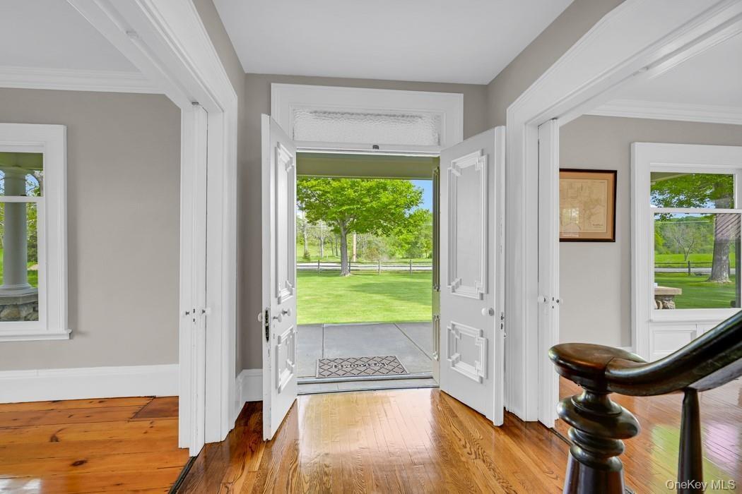 Center Hall Colonial Entrance to Porch