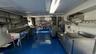 View of commercial kitchen and dedicated dish sanitization area