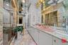 Bathroom with vanity and a shower stall