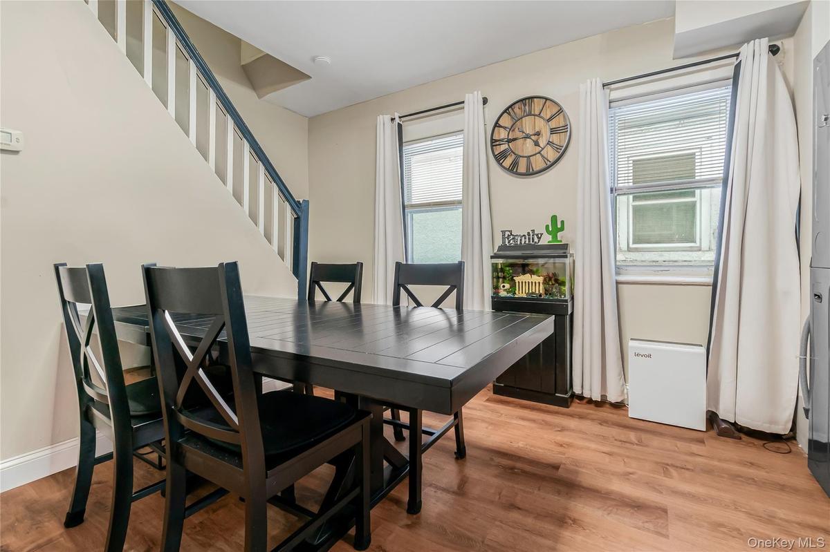 Dining space featuring light wood-style floors