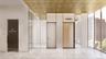 Unfurnished bedroom featuring expansive windows, visible vents, and access to outside