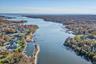 Drone / aerial view of a large body of water