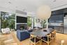 Dining Area – Designer dining space with iconic Noguchi pendant.