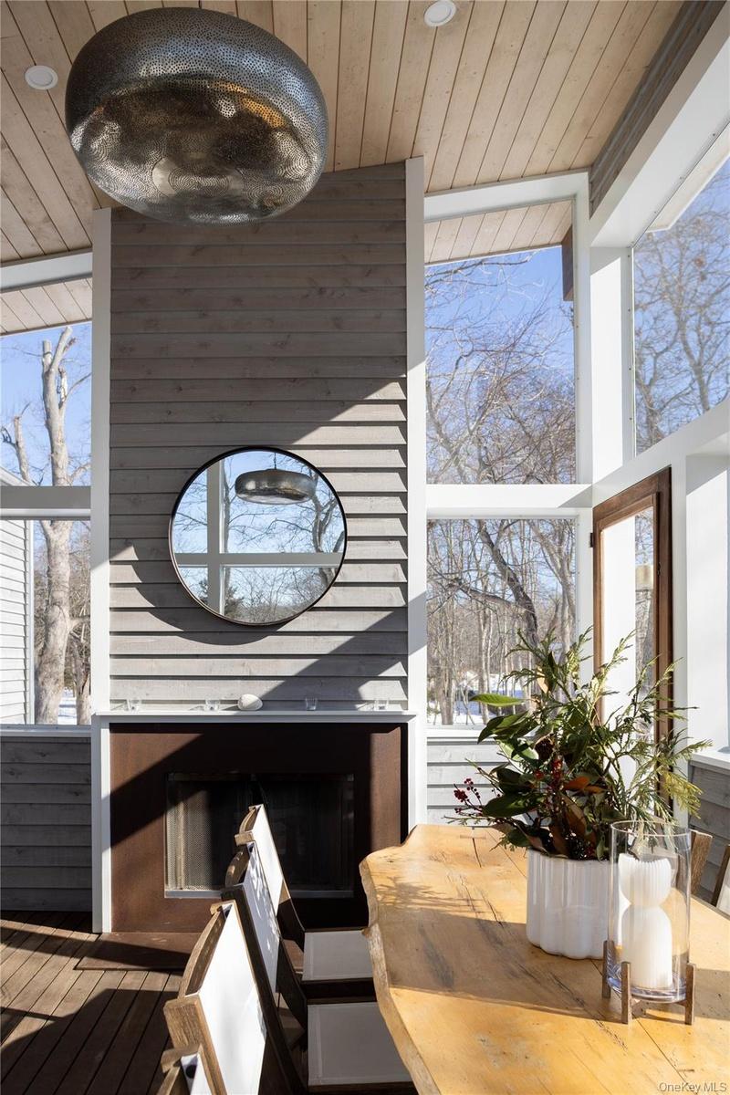 Screened In Porch with Fireplace