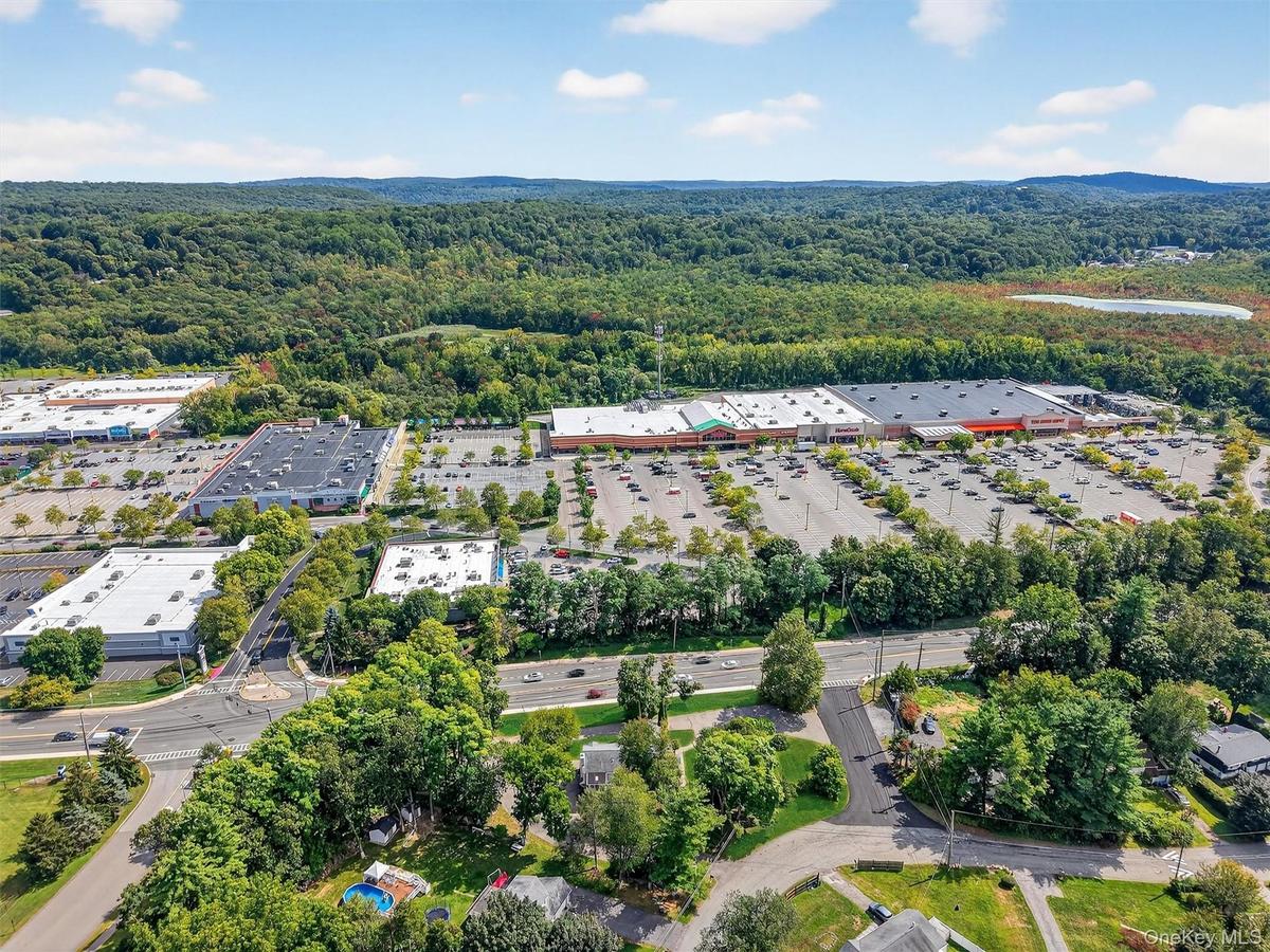 Bird's eye view of a heavily wooded area