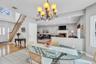 Kitchen flows into living room