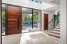 A wall of glass lets in an abundance of light