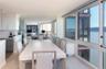 Dining space with light wood finished floors