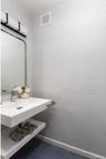 Bathroom with tile patterned flooring and visible vents