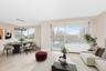 Virtually staged living/dining area