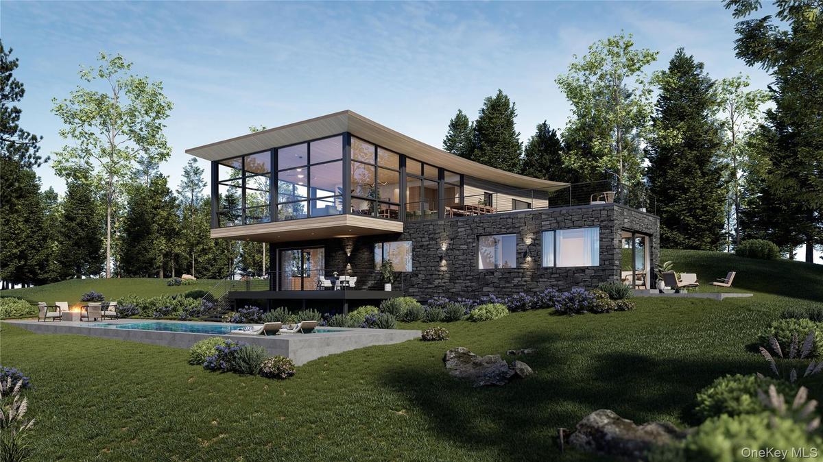 All images are renderings of a to-be-built residence. Project name: "Arc House"