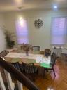 Dining area with radiator