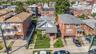 Aerial perspective of suburban area