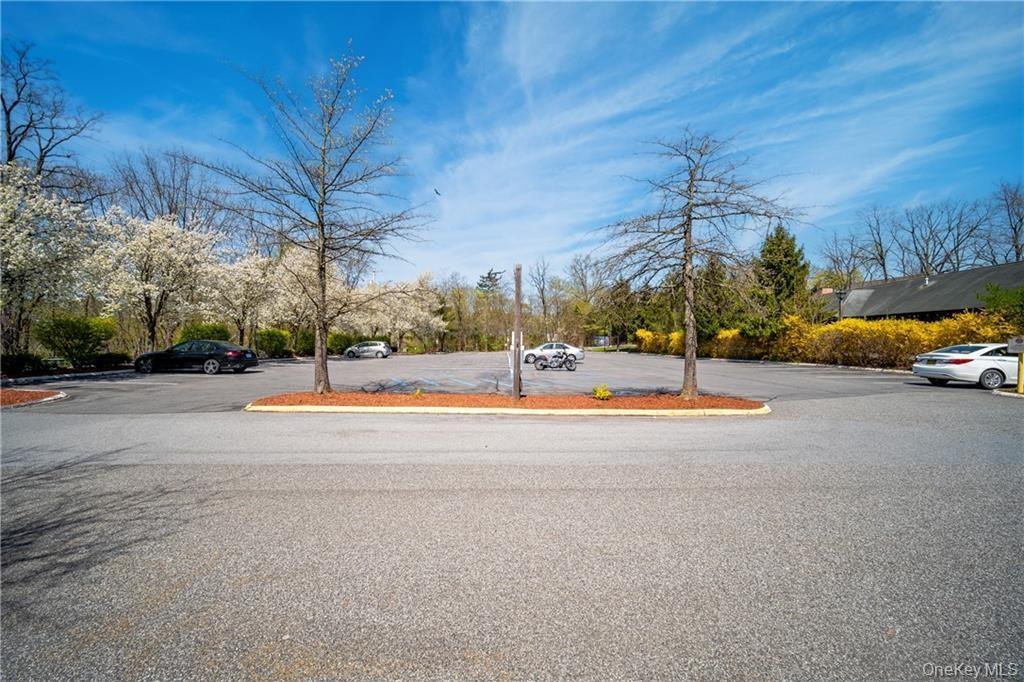 View of asphalt street with curbs