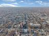 Aerial view of property's location featuring nearby urban area