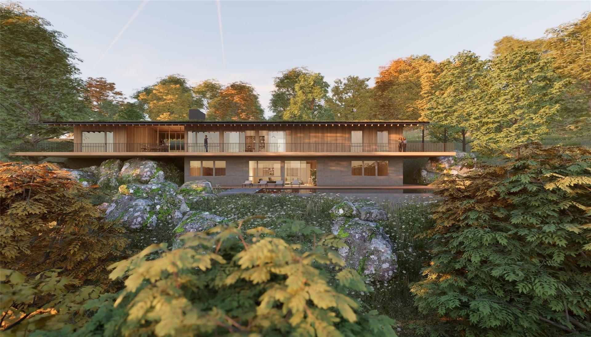 Rear view of house with a balcony