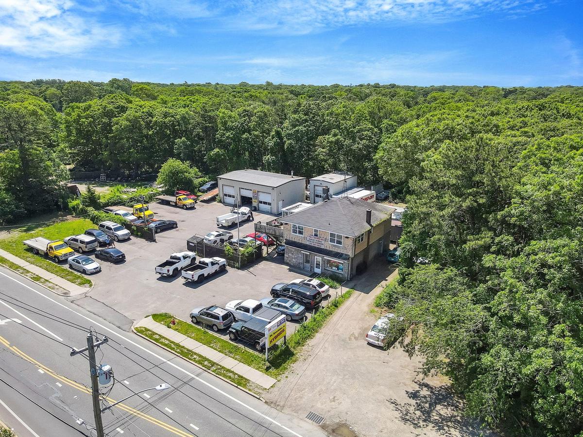 Drone / aerial view of a heavily wooded area