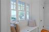 Window seat with view of Hudson River