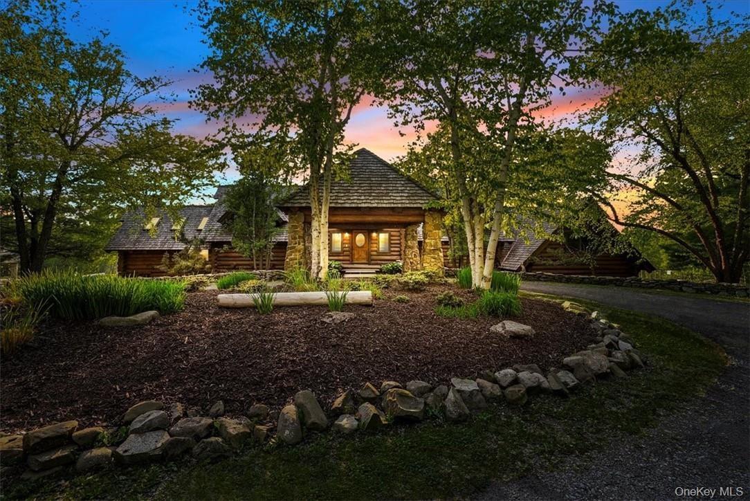Sunset Lodge, a country dream retreat nestled in the beautiful lower Hudson Valley. 38 acres of bucolic land with gated entry and stunning, exceptiona