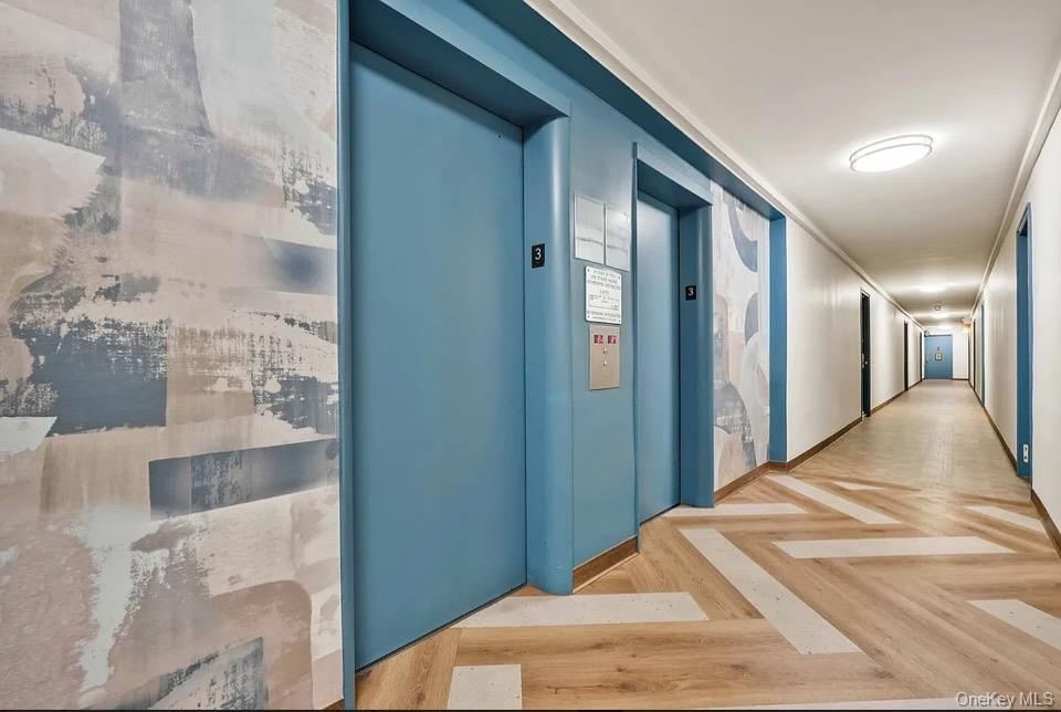 Hall with elevator