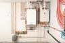 Utility room with high efficiency boilers