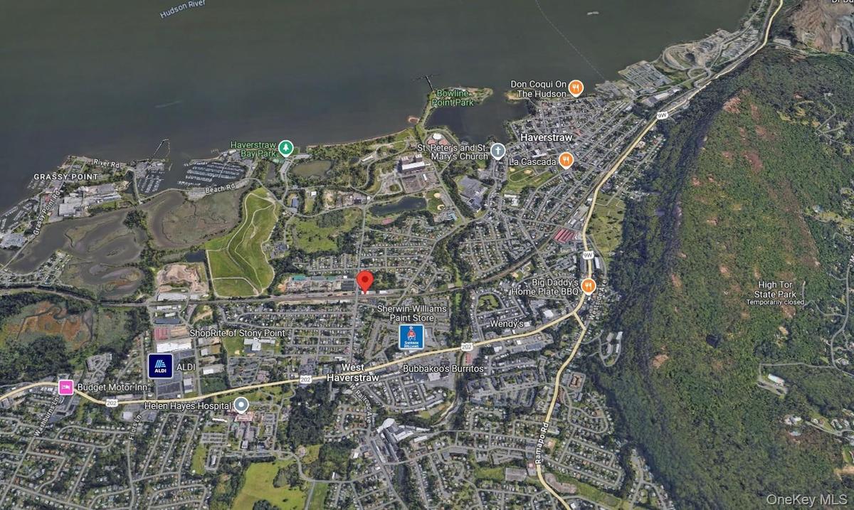 Aerial overview of property's location
