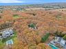Aerial view of property's location with property parcel outlined