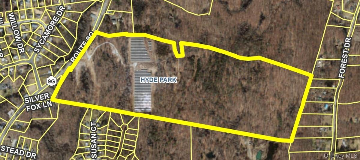 Aerial view of property's location