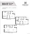 B14T- THREE STORY, 2 BEDROOM + LOFT, 2.5 BATHROOM TOWNHOUSE; approx 2019 sqft