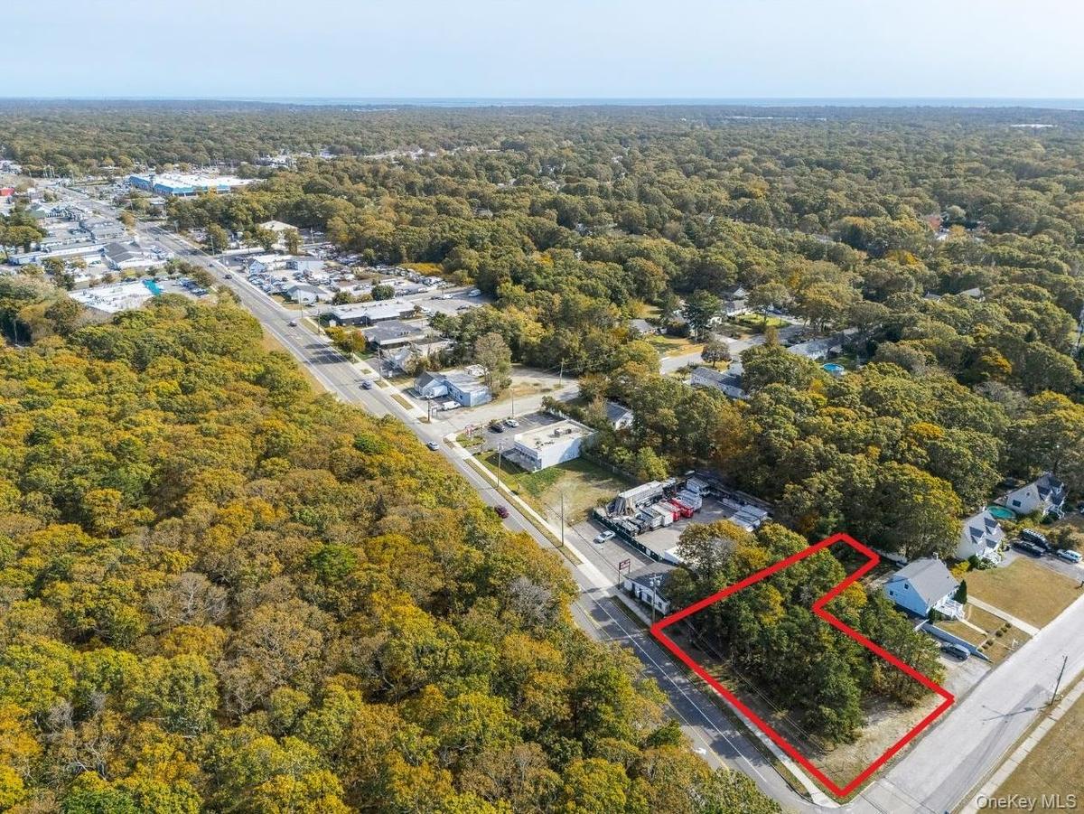 View of property location featuring a forest and property boundaries highlighted