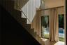 Steel rod waterfall wall staircase