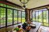 Sunroom with french doors