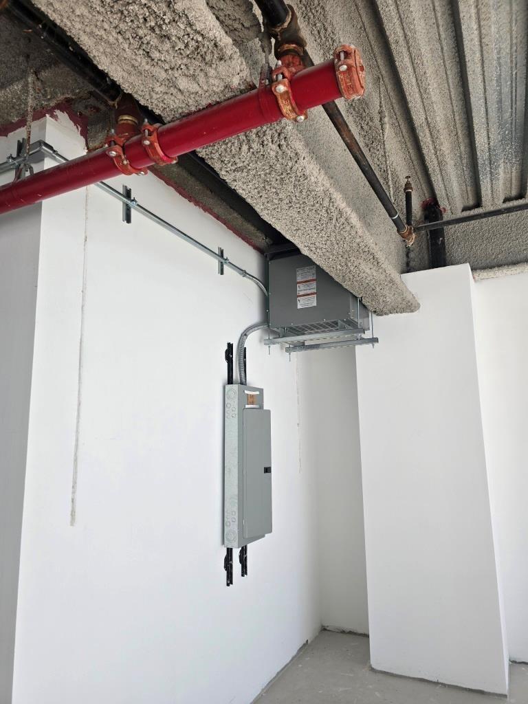 Utility room with electric panel