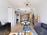 Living area with a chandelier