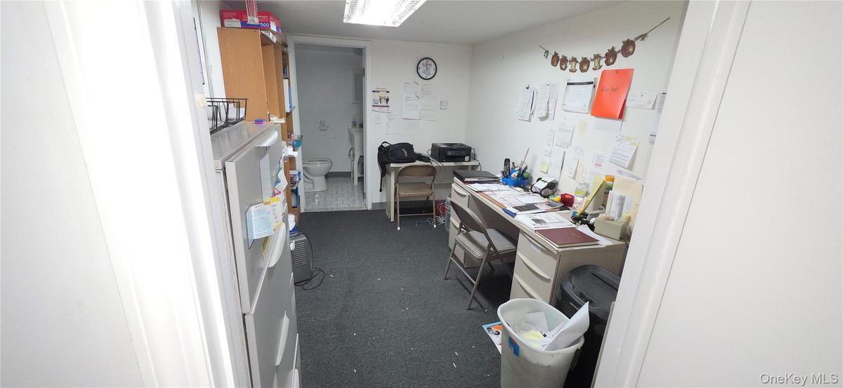 View of office space in basement